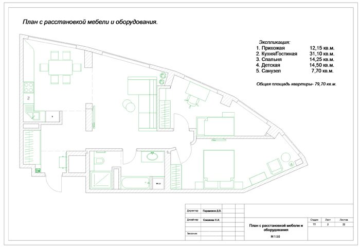 План расстановки мебели и оборудования